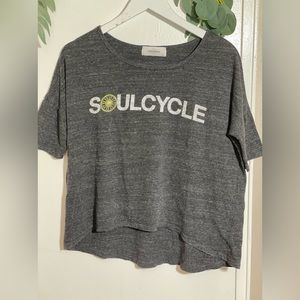 SOULCYCLE women’s lightweight short sleeve high/low top. SIZE SMALL